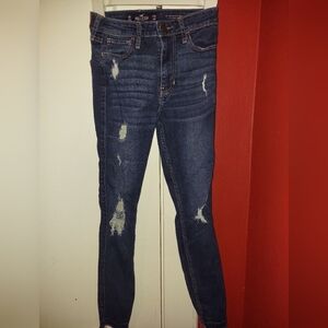 Hollister high rise crop super skinny